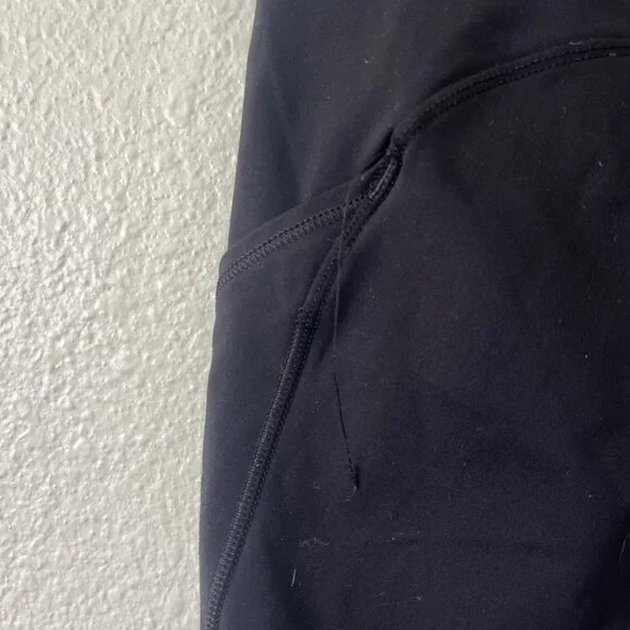 Lululemon Leggings Sz 6 Fast Free 7/8 Tight II Nulux 25" Black Reflective W5BJGS - Picture 6 of 9